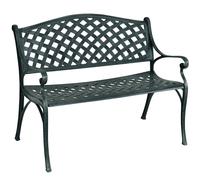 Banc De Jardin 2-3 Places En Fonte D'aluminium Avec Design Ajouré 103 X 64 X 83 Cm Pour Terrasse/Cour/Balcon/Pelouse/Parc Helloshop26 20_0004779 Multicolore