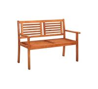 Bois d'Eucalyptus Massif Banc d'Extérieur à 2 Places Jardin Banquette vidaXL