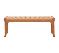 Banc de jardin 2 places 120 cm Bois d'eucalyptus massif | Résistant aux intempéries, aux UV, ponçage lisse, montage facile, intérieur et extérieur
