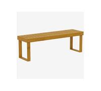 Banc de jardin - Outsunny - 2 places - assise à lattes - en bois de pin - 132 x 34 x 43 cm - bois naturel