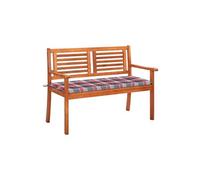 Vidaxl Banc De Jardin 2 Places Avec Coussin 120 Cm Bois D'eucalyptus