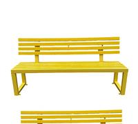 Banc de jardin 2 places en bois avec dossier amovible, banc de parc durable pour terrasse, centre commercial et jardin relaxant