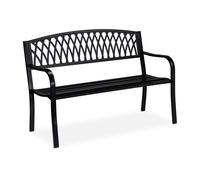 Banc de jardin 2 places robuste banc rustique banc décoratif banc en métal