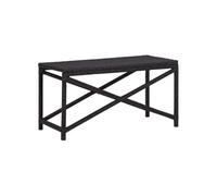 Banc de jardin 80 cm Résine tressée Noir