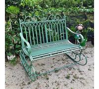 Banc de jardin à bascule en fer forgé pour terrasse extérieure, décoration de meubles de loisirs