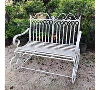Banc de jardin à bascule en fer forgé pour terrasse extérieure, décoration de meubles de loisirs