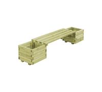 vidaXL Banc de jardin à jardinières Bois de pin imprégné