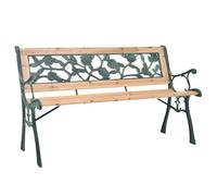 Banc de jardin à motif rose - Bois - 122 x 51 x 73 cm