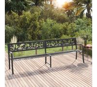 Banc de Jardin Acier 125 cm Gris Meuble de Terrasse Patio Extérieur vidaXL