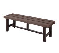 Banc De Jardin Alu Hwc-K60, Banc Banc De Parc Banc De Balcon, Résistant Aux Intempéries Wpc 120cm, Brun Marron