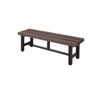 Banc De Jardin Alu Hwc-K60, Banc Banc De Parc Banc De Balcon, Résistant Aux Intempéries Wpc 120cm, Brun Marron