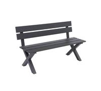 Banc de jardin aluminium 2 places anthracite - Terralu