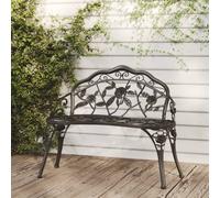 Banc de Jardin Aluminium Coulé Vert Meuble Siège de Terrasse Balcon vidaXL