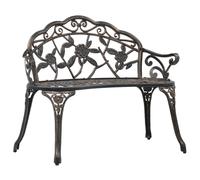 Banc de Jardin Aluminium Coulé Vert Meuble Siège de Terrasse Balcon vidaXL
