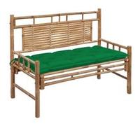 Vidaxl Banc De Jardin Avec Coussin 120 Cm Bambou