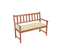 vidaXL Banc de jardin avec coussin 120 cm Bois d'acacia massif G