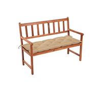 Banc de jardin avec coussin 120 cm Bois d'acacia massif
