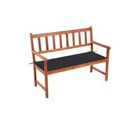 Bois d'Acacia Massif Banc de Jardin avec Coussin 120 cm Extérieur vidaXL