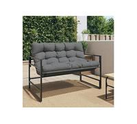 Vidaxl Banc De Jardin Avec Coussin Anthracite 113 Cm Acier