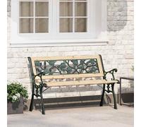 Banc de jardin avec coussin Marron bois Sièges extérieurs moderne vidaXL vidaXL