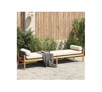 vidaXL Banc de jardin 366299 - Avec coussin et housse, moderne, noir résine