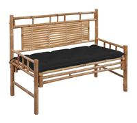 Vidaxl Banc De Jardin Avec Coussin 120 Cm Bambou
