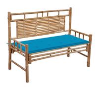Banc de Jardin avec Coussin Siège Meuble Patio Terrasse Extérieur Bambou vidaXL