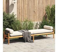 Banc de Jardin avec Coussin Siège Patio Terrasse Résine Tressée Acacia vidaXL