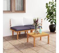 Banc de Jardin avec Coussins 115 cm Bois Solide d'Acacia Patio Terrasse vidaXL