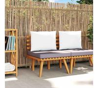 vidaXL Banc de jardin 115 cm en bois solide d'acacia avec coussins