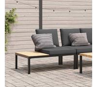 Banc de jardin avec coussins noir aluminium banc banc de parc vidaXL