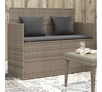 Banc de Jardin avec Coussins Siège Patio Terrasse Beige Résine Tressée vidaXL