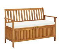 vidaXL Banc de jardin avec dossier confortable, coussins résistants au vent, bois d'acacia solide