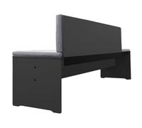 Banc de jardin avec dossier Riva L WxDxH 216x45x78cm/with cushion