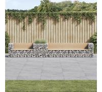 Banc de Jardin avec Panier en Gabion Siège de Patio Bois Massif de Pin vidaXL