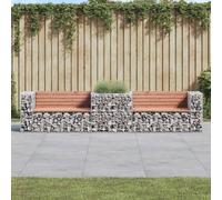 Banc de Jardin avec Panier en Gabion Siège de Patio Bois Massif de Pin vidaXL