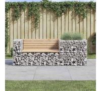 Banc de Jardin avec Panier en Gabion Siège de Patio Bois Massif de Pin vidaXL