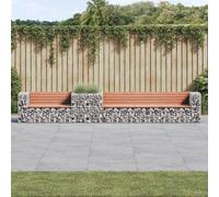 Banc de Jardin avec Panier en Gabion Siège de Patio Bois Massif de Pin vidaXL