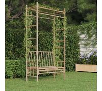 341742 vidaXL Banc de jardin avec pergola 116 cm Bambou