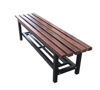 Banc de jardin avec rangement, capacité de charge de 500 kg, banc de salle de bain extérieur, marron, 150 cm, siège élégant pour parc, terrasse et cour