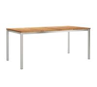 Banc de jardin avec table à thé pliable - 140 cm - En bois d'acacia massif - Résistant aux intempéries - Pour jardin, terrasse, piscine - 2 personnes - Pliable