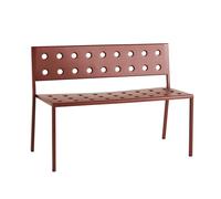 HAY Banc de jardin Balcony Dining rouge de fer lxHxP 114x79x52cm
