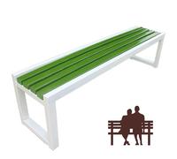 Banc de jardin - Banc de parc extérieur avec cadre en aluminium antirouille et acier - Parfait pour balcon, terrasse, jardin, pelouse et bord de piscine