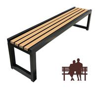 Banc de jardin - Banc de parc extérieur avec cadre en aluminium antirouille et acier - Parfait pour balcon, terrasse, jardin, pelouse et bord de piscine