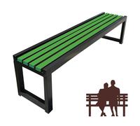 Banc de jardin - Banc de parc extérieur avec cadre en aluminium antirouille et acier - Parfait pour balcon, terrasse, jardin, pelouse et bord de piscine