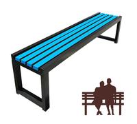 Banc de jardin - Banc de parc extérieur avec cadre en aluminium antirouille et acier - Parfait pour balcon, terrasse, jardin, pelouse et bord de piscine