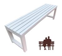 Banc de jardin - Banc de parc extérieur avec cadre en aluminium antirouille et acier - Parfait pour balcon, terrasse, jardin, pelouse et bord de piscine