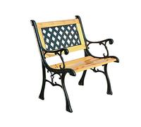 Banc de Jardin Banc de terrasse, Parc, Jardin, Loisirs, Table, Chaise, Groupe, avec Dossier, Barres, sièges d'extérieur en métal, Cour, résistant aux intempéries, anticorrosion, Bois Massif, Porche,