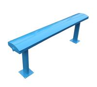 Banc de Jardin, Banc du Parc, 3-4 Places Matériau Métallique, sans Dossier, Résistant Aux Intempéries pour Parc Terrasse Balcon Arrêt de Bus(Blue,150 * 22 * 45cm)
