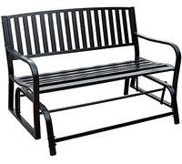 Banc de Jardin Bancs d'extérieur, Banc de Parc, Banc de Jardin, bancs d'arrière-Cour, Chaise à Bascule Double en métal d'extérieur, Banc de Balcon extérieur, siège à Bascule de Jardin avec Dossier et